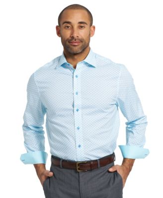 Men's Woven Mosaic Geometric Dress Shirt