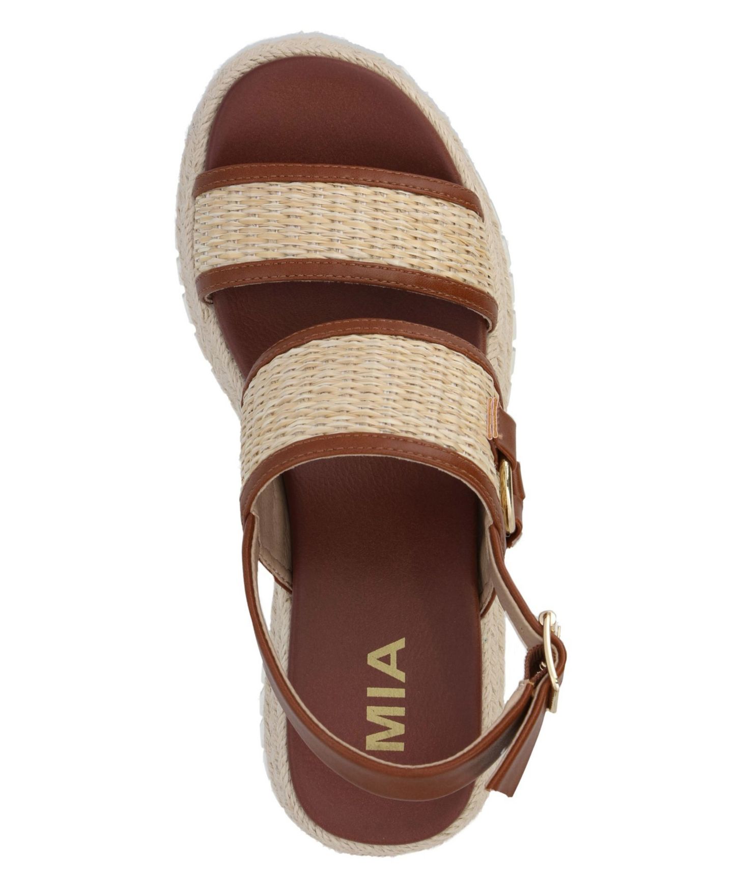 Женские сандалии MIA Yuris Platform Wedge, цвет: Натуральный / Коньячный — фото 4