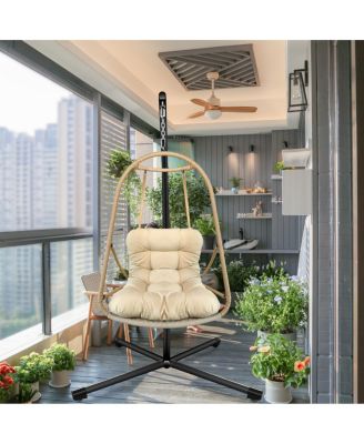 Egg Swing Chair with Stand & Cushion (Indoor/Outdoor)