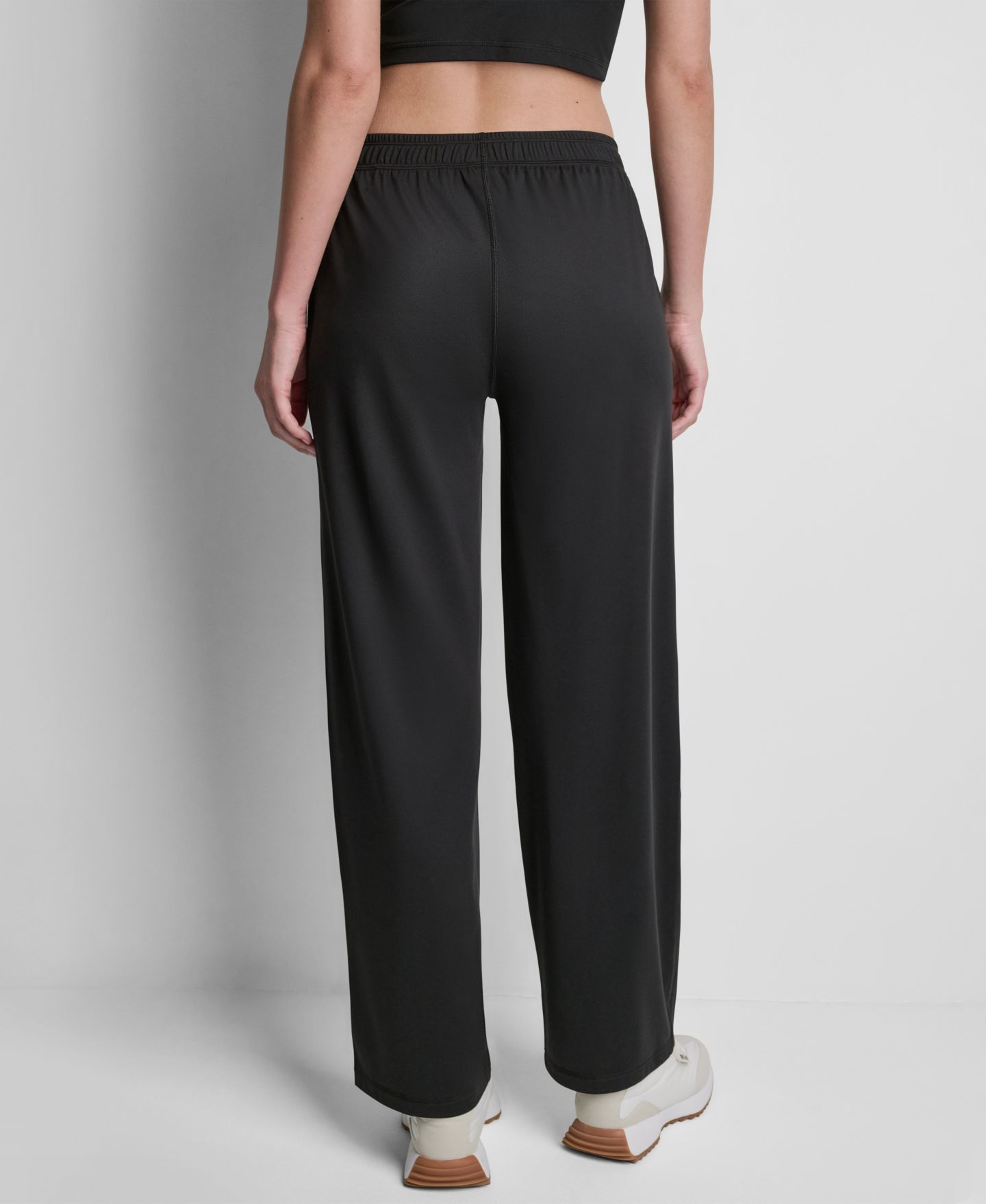 Женские брюки DKNY Sport Balance Compression Mid-Rise Straight Leg, цвет: Чёрный — фото 5