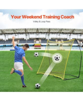 7 x 7 Ft Soccer Rebounder Net with Carry Bag