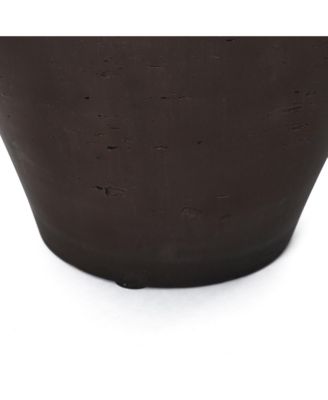 13.5" Brown Floor Vase, Cement Rustic Vases for Flowers, Large Vases for Decor Living Room, Decorative Terracotta Vase for Home Decor