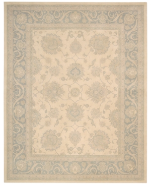 kathy ireland Home Royal Serenity Hyde Park Ivory Blue 7'6in X 9'6in Area Rug