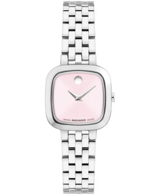 Women's Museum Classic Cushion Swiss Quartz Stainless Steel Watch, 22mm