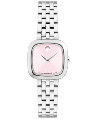 Movado Women's Museum Classic Cushion Swiss Quartz Stainless Steel