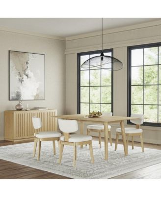 Set of 2 Tate Mid-Century Modern Split Back Upholstered Dining Chair