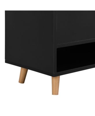 CASAINC 55" Adjustable Shelves & Beveled Handles Contemporary Shoe Storage Cabinet