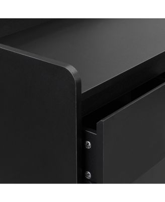 CASAINC 55" Adjustable Shelves & Beveled Handles Contemporary Shoe Storage Cabinet