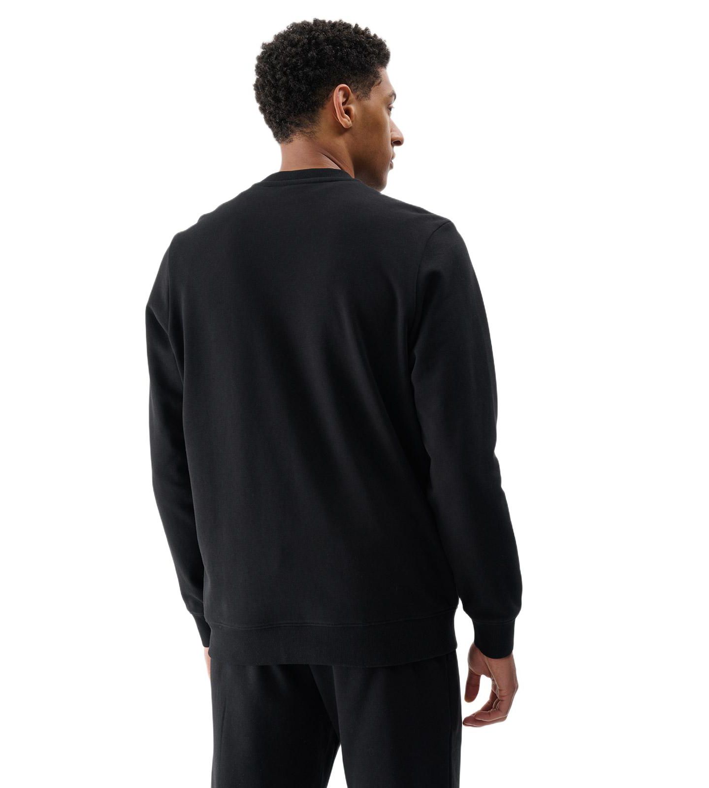 Мужское худи 4F Pullover Sweatshirt Without Hood, цвет: Глубокий чёрный — фото 2