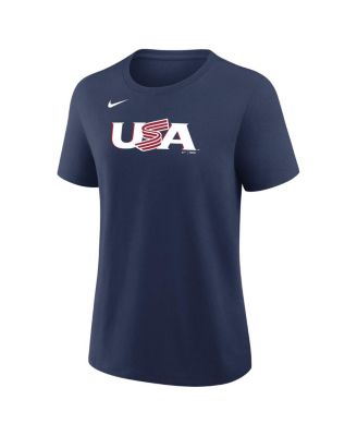 Women's Cal Raleigh Navy USA Baseball 2026 World Baseball Classic Name & Number T-Shirt