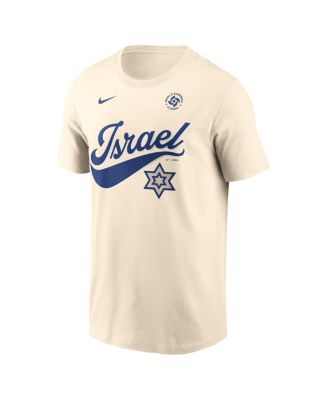 Men's Cream Israel Baseball 2026 World Baseball Classic Local T-Shirt