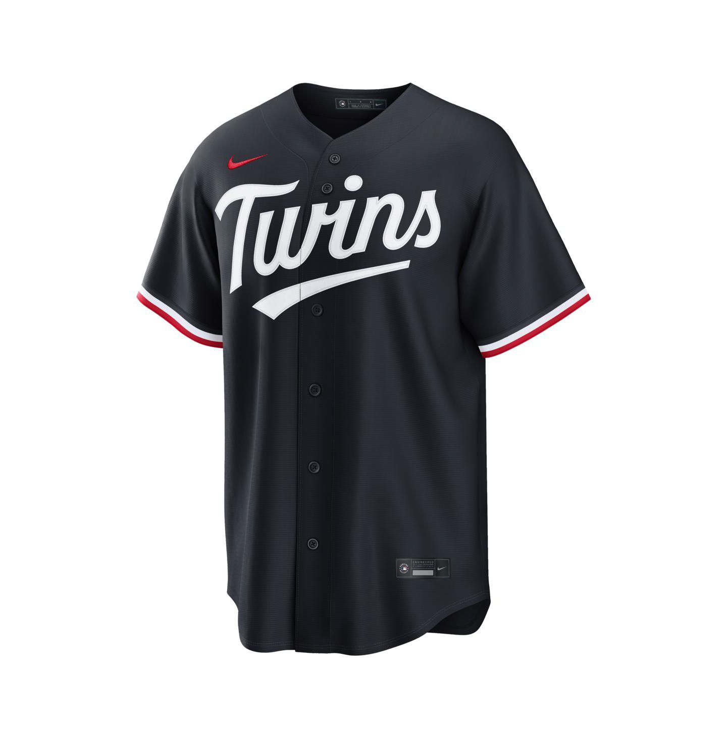 Мужской топ Nike Navy Minnesota Twins Alternate Replica Jersey — фото 3