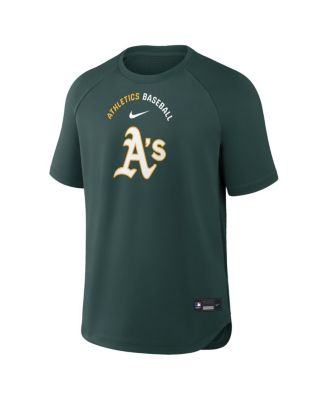 Men's Green Athletics Authentic Collection Batting Practice Pre-Game Raglan Dri-FIT T-Shirt