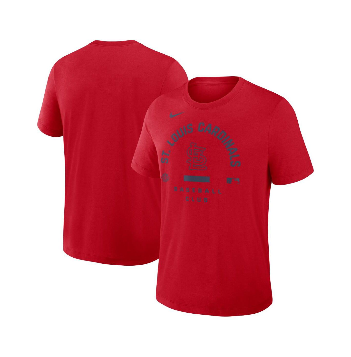 Мужская футболка Nike Red St. Louis Cardinals Authentic Collection Early Work Tri-Blend Dri-FIT — фото 1
