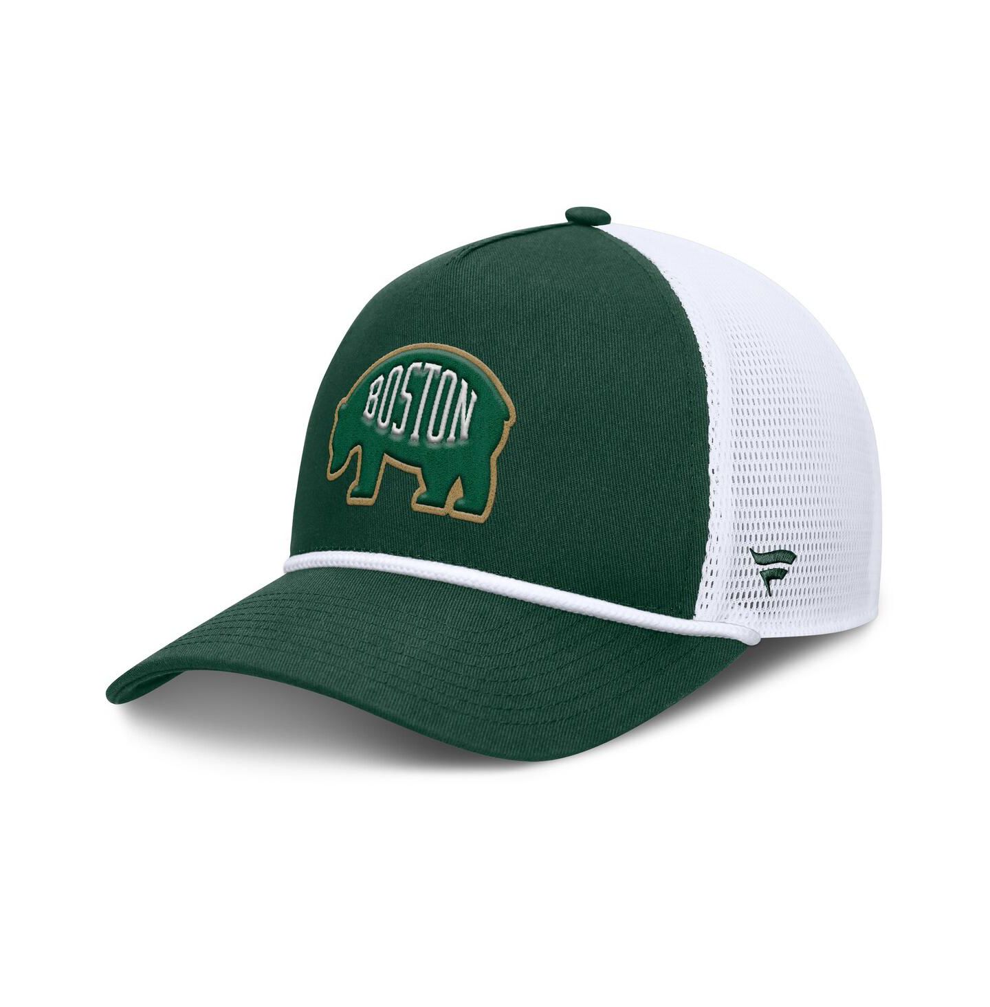 Мужская кепка Fanatics Green/White Boston Bruins Bermuda A-Frame Adjustable Hat — фото 1