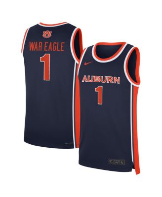 Men's Navy Auburn Tigers 1 Road War Eagle Replica Basketball Jersey