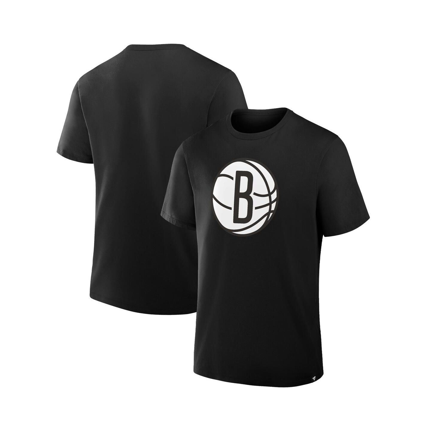 Мужская футболка Fanatics Black Brooklyn Nets Essential Legacy — фото 1