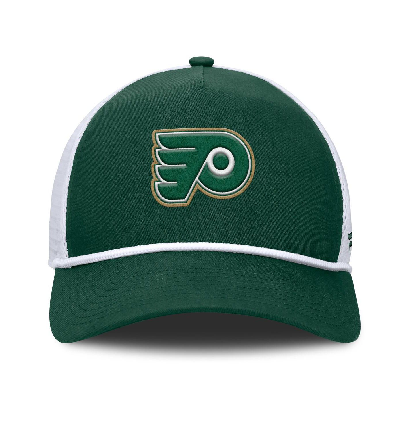 Мужская кепка Fanatics Green/White Philadelphia Flyers Bermuda A-Frame Adjustable Hat — фото 4
