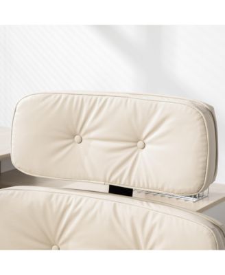 Modern Swivel Gaming Chair PU Lounge Desk Chair with Wide Seat, Swivel Office Chairs