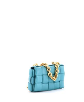 Cassette Chain Crossbody Bag Padded Maxi Intrecciato Leather