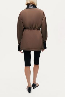 Women's Contrast Collar Utility Jacket