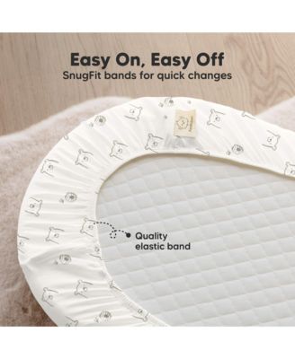 2-Pack Isla Waterproof Bassinet Sheets for Boy, Girl, Baby Fitted Bassinet Mattress Protector Cover