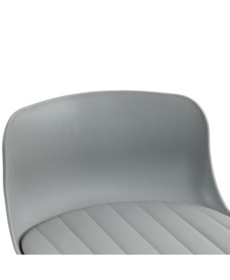 Bar Stools Set of 2 – Modern PU Leather Counter Height Barstools with Back