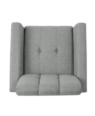 Mid Century Fabric Channel Stitch Club Chair