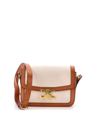 Medium Triomphe Shoulder Bag Canvas with Leather