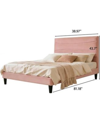 Twin Metal Platform Bed Frame with Decorative Headboard & Footboard, Heavy Duty Steel Slats, Underbed Storage