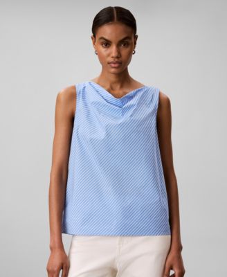 Women's Sleeveless Classic-Fit Draped Neck Top