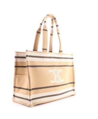 Large Cabas Thais Tote Triomphe Striped Jacquard Textile