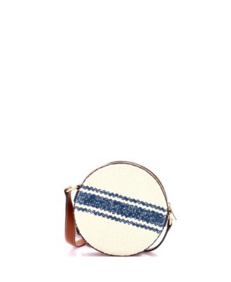 Plein Soleil Round Purse on Strap Canvas with Leather
