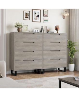 4 Dresser for Bedroom, 41.5" Tall Dresser, Freestanding Vertical Drawer Cabinet with Storage, Wooden Closet Storage Chest
