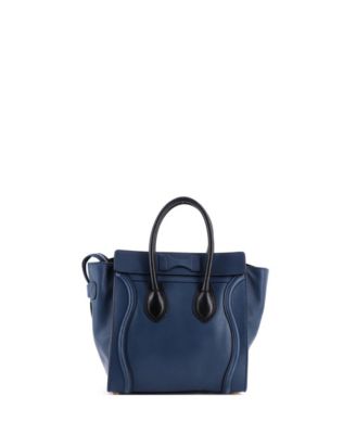 Micro Bicolor Luggage Bag Leather