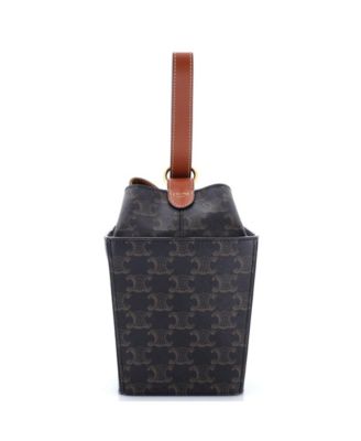 Strap Box Top Handle Bag Triomphe Coated Canvas