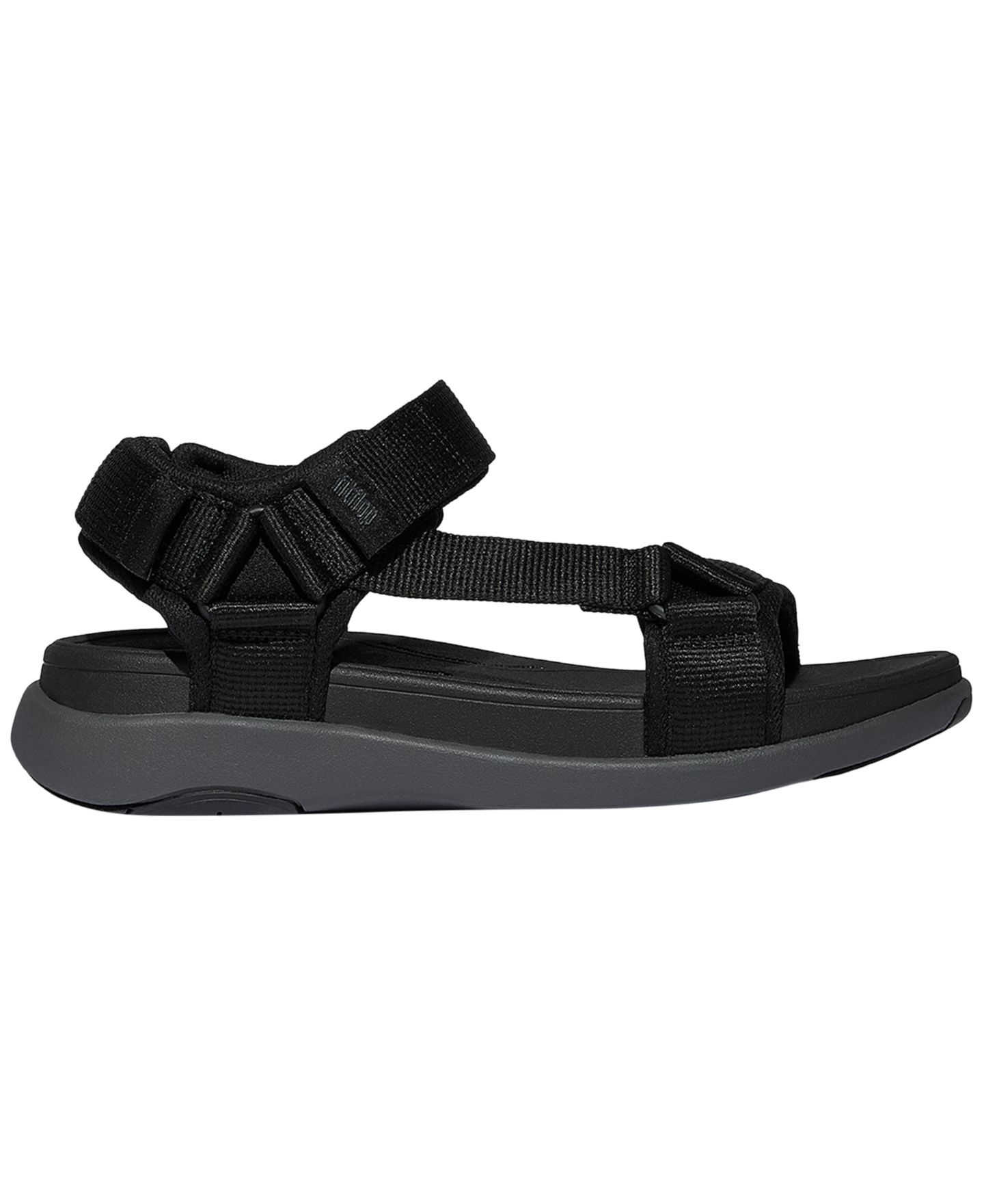 Мужские сандалии FitFlop Adjustable Webbing Back-Strap, цвет: Чёрный — фото 2