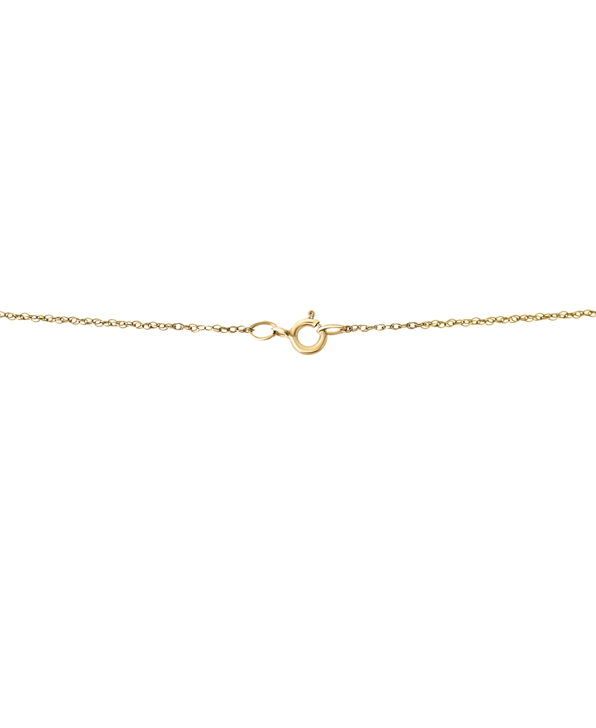 Macy's Cultured Freshwater Pearl (10x7mm) & White Diamond (1/20 ct. t.w.) Pendant Necklace in 10k Yellow Gold