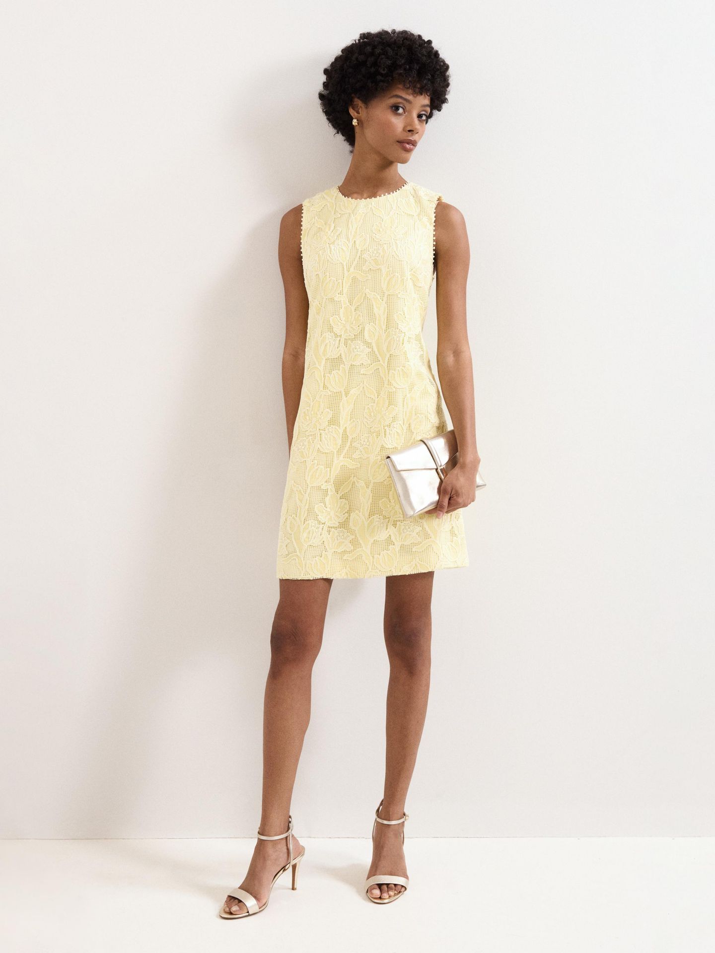 Женское платье Phase Eight Bryony Lace, цвет: Бледный жёлтый — фото 7