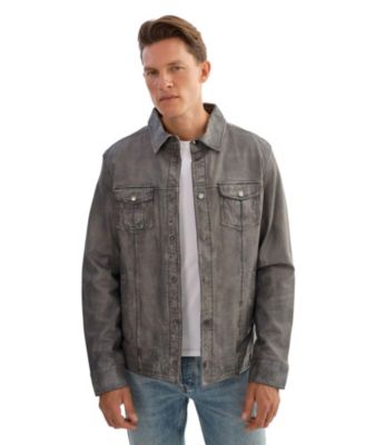 Men's Gavi Denim Leather Shirt Jacket