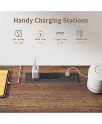 Fluted Home Office Desk Storage, in Modern Executive Desk with Charging Station, Wooden Computer Writing Desk with File Cabinet And Drawers
