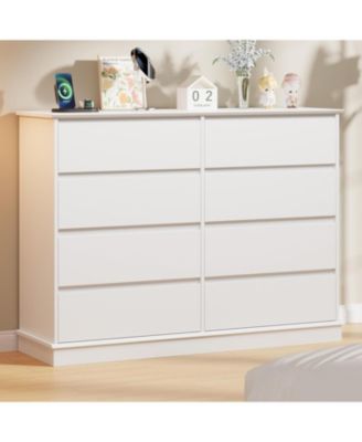 8 Drawer Double Dresser for Bedroom, 51" Wide Modern Chest, Storage Organizer for Bedroom, Living Room, Hallway