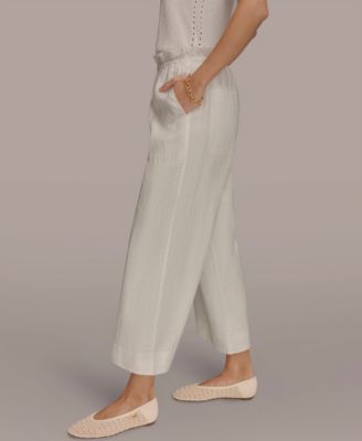 Women's High-Rise Relaxed Linen Pants