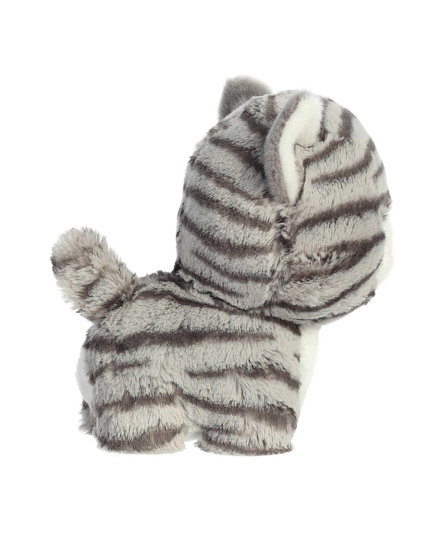 Детская мягкая игрушка Aurora Small Tabby Teddy Pets Playful Plush Toy Grey 7" — фото 4