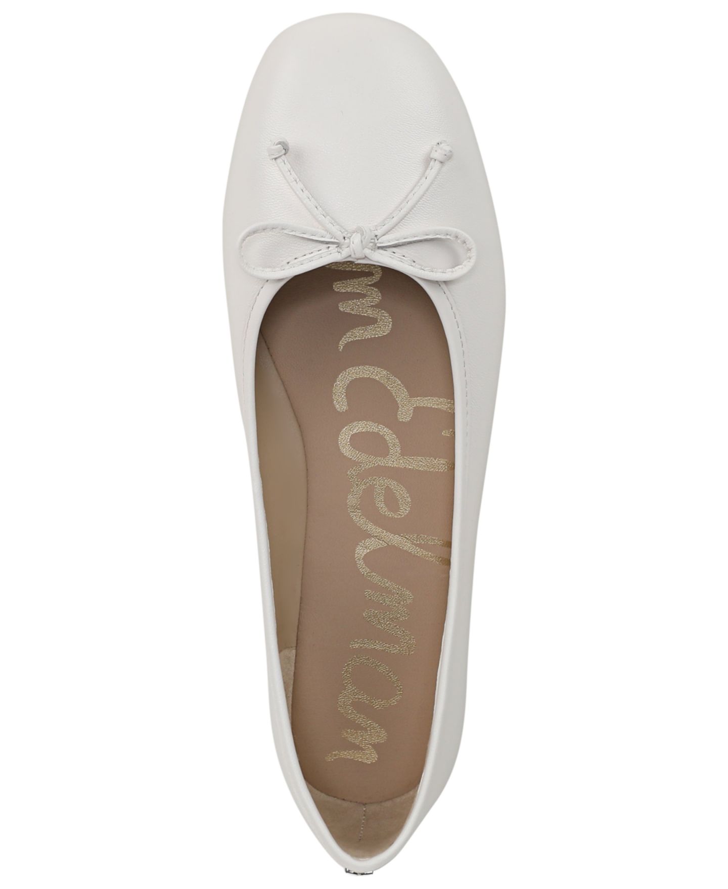 Женские балетки Sam Edelman Alie Ballerina Slip-On Ballet Flats, цвет: Яркий белый кожаный — фото 4
