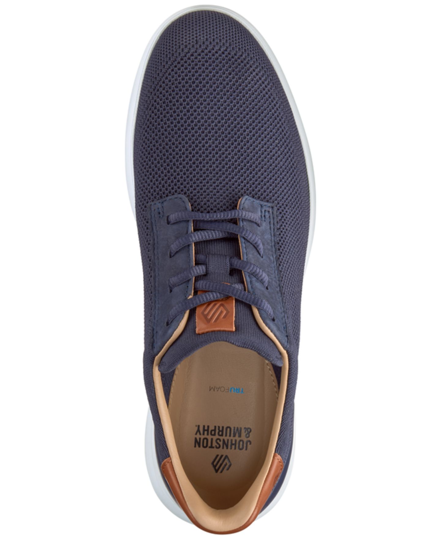 Мужские кроссовки Johnston & Murphy Ackerson Knit Lace-Up, цвет: Тёмно-синий вязаный — фото 4