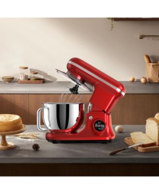 5.3 Qt Digital Display Stand Mixer 8 Speed with Egg Whisk, Dough Hook & Flat Beater