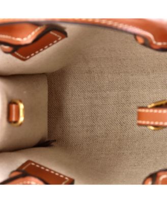 Mini Sulky Vertical Cabas Tote Canvas with Leather