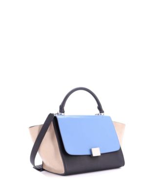 Small Trapeze Bag Leather with Patent