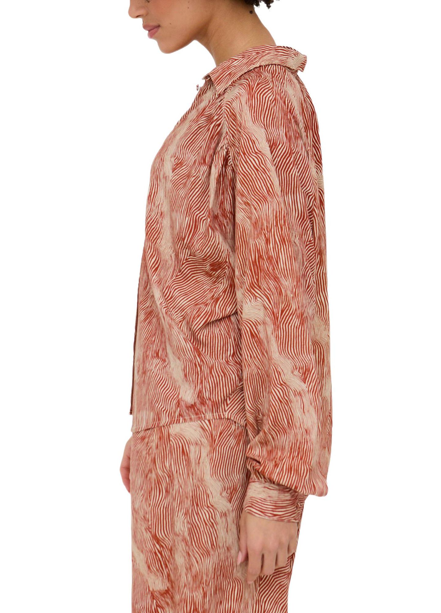 Женская рубашка Raffya Ginger Button Down Tiger Print, цвет: Оранжевый — фото 3
